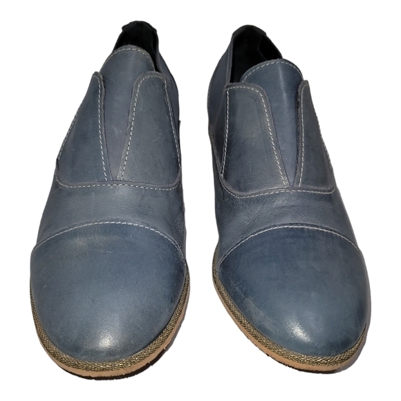 Naughty Monkey Slip Knot Blue Slip-on Leather Oxford Loafers 9.5 - Picture 4 of 9
